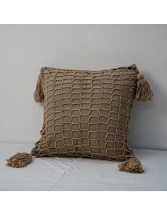 Almohadón - Cuadros Grandes Crochet y Borlas