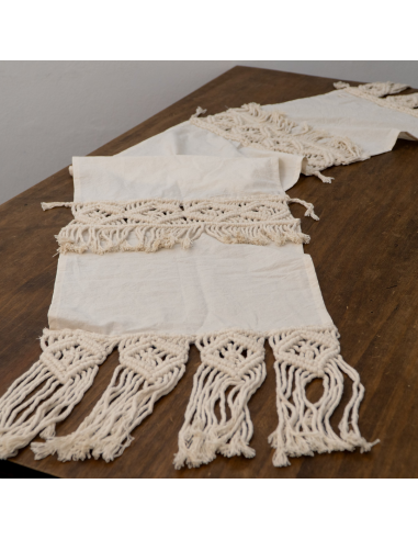 Camino de Mesa - Macramé Puntas + Entredos Tusor