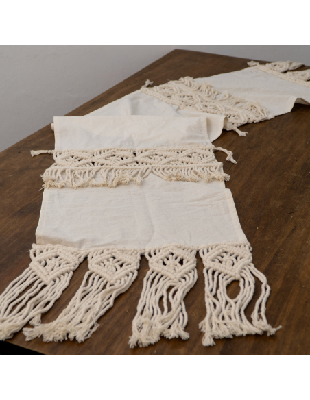 Camino de Mesa - Macramé Puntas + Entredos Tusor