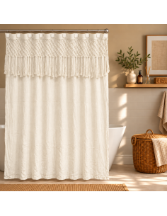 Cortina de Baño -  Rombos Crochet