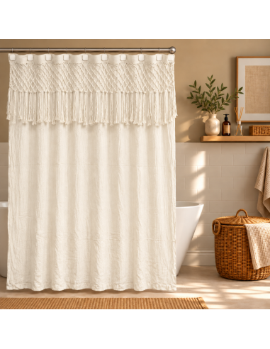 Cortina de Baño -  Rombos Crochet