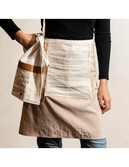 SET LOVELY CHEf: Delantal Anthropologie - Corto + Repasador