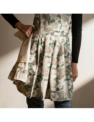 SET LOVELY CHEF: Delantal Classic -Antimanchas + repasador