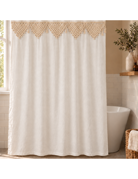 Cortina de Baño -  Flower Crochet