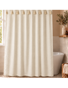 Cortina de Baño: Greta borlas - Liso