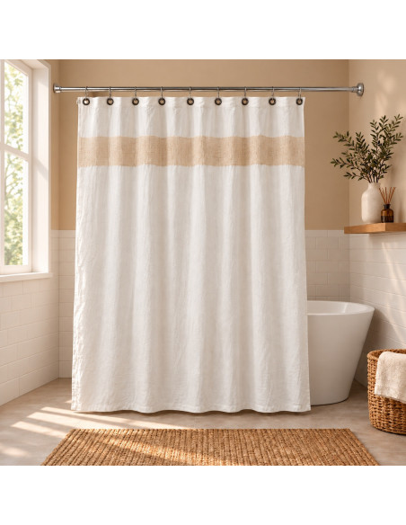 Cortina de Baño - Tejido Telar Artisan Simple