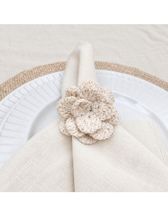 Servilletero  Flor Crochet x 4 2