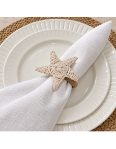 Servilleteros Estrella Crochet x 4