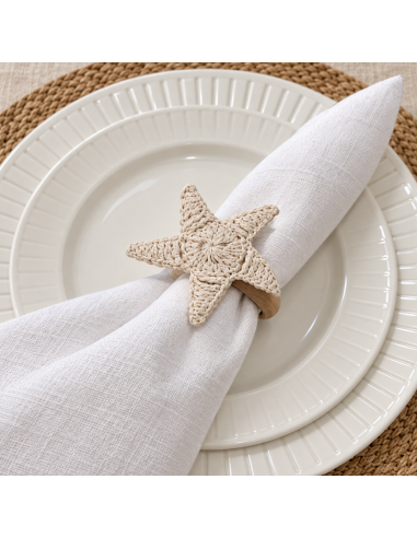 Servilleteros Estrella Crochet x 4