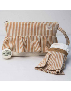 Neceser Emilie Combinado Rayas + Mini Toalla + jabón 2