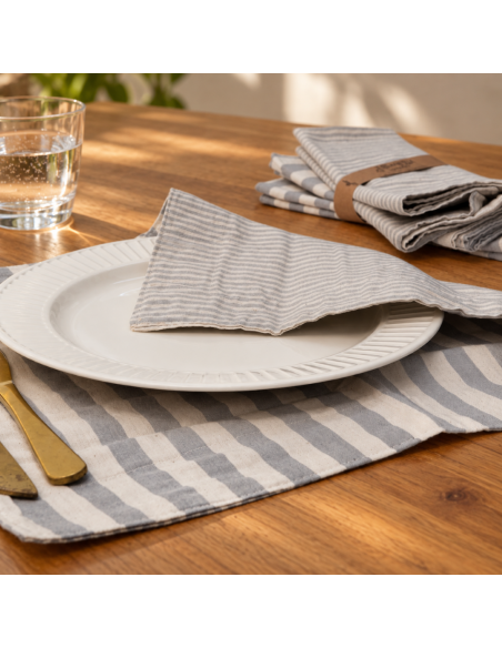Individuales Reversibles x4 -  Rayas