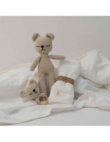 Set Baby: Mascota, Sonajero, 2 Babitas, 1 toallón