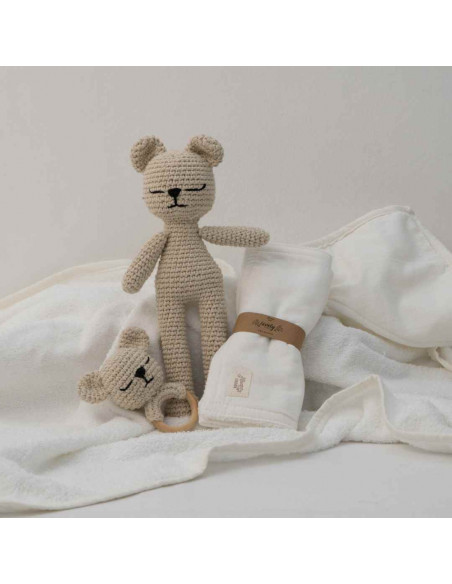 Set Baby: Mascota, Sonajero, 2 Babitas, 1 toallón