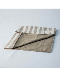 Pack Individuales Reversibles + Contenedor Tusor Rayas 2