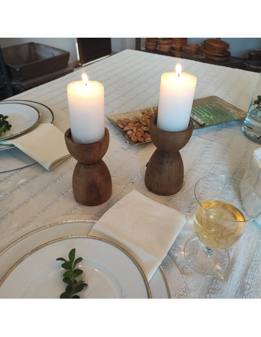 Set x 2 Porta velas - Nordic Mini BAJOS - Vela Incl