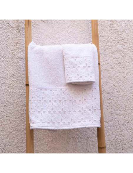 Set Toallón + Toalla  Broderie