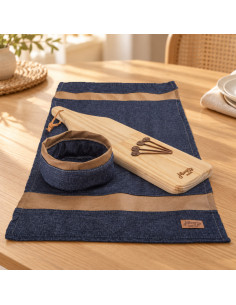 Set de Picada Cuero & Denim - 2 Pinchos