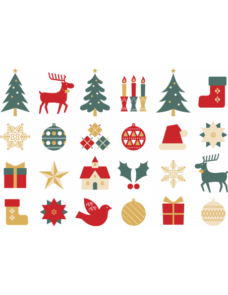 SUPER PACK DE 12 Servilletas Estampadas Navidad Surtidas  x 12 unidades