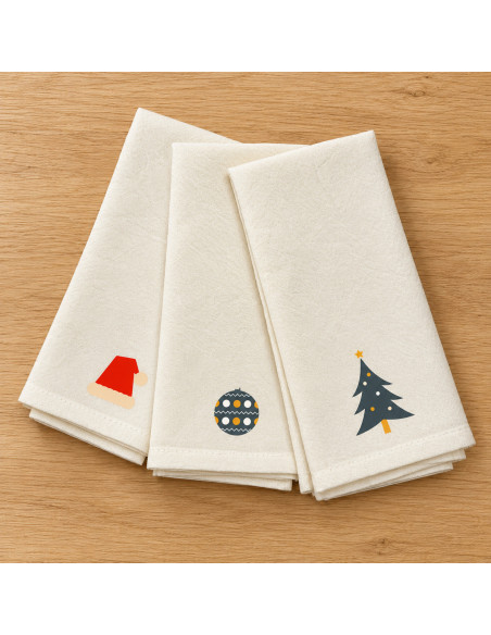 SUPER PACK DE 12 Servilletas Estampadas Navidad Surtidas  x 12 unidades