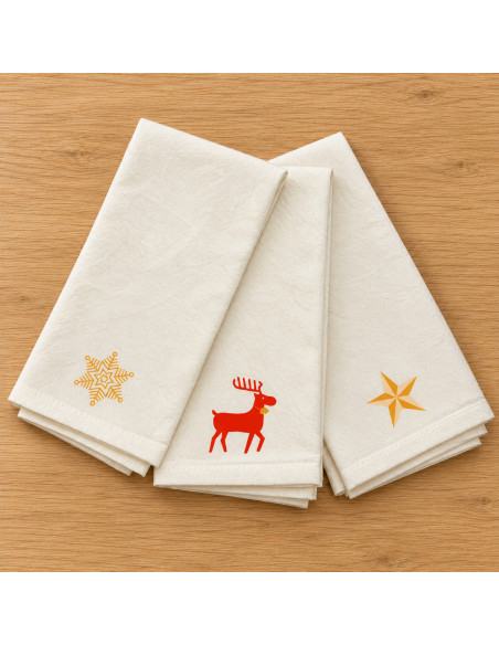 SUPER PACK DE 12 Servilletas Estampadas Navidad Surtidas  x 12 unidades