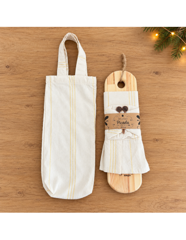 Set de Picada Happy Holidays: Tabla + Camino + Panera + 4  Pinchos