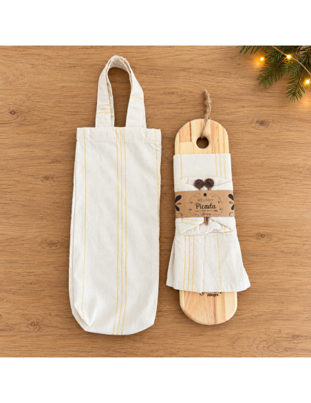 Set de Picada Happy Holidays: Tabla + Camino + Panera + 4  Pinchos