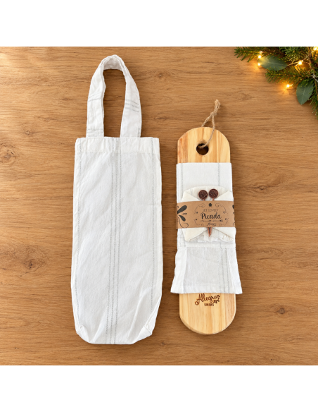 Set de Picada Happy Holidays: Tabla + Camino + Panera + 4  Pinchos