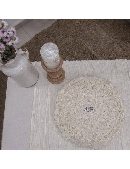 Plato de Sitio - Cotton Tejido a Mano