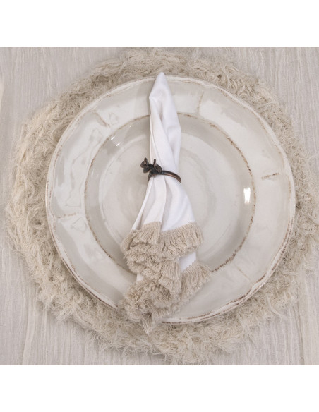 Plato de Sitio - Cotton Tejido a Mano