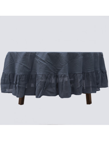 Mantel de Tusor con Volados en Gasa