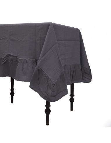 Mantel de Tusor con Volados en Gasa