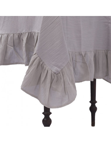 Mantel de Tusor con Volados en Gasa