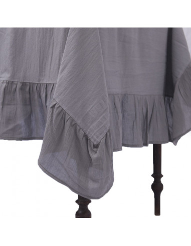 Mantel de Tusor con Volados en Gasa