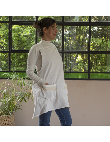 Delantal Jardinera Reversible- Tusor