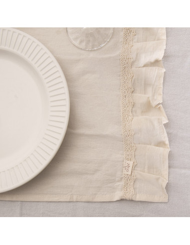 Set Lovely Mesa Tusor: 4 Ind + Panera + Camino + Bolsita