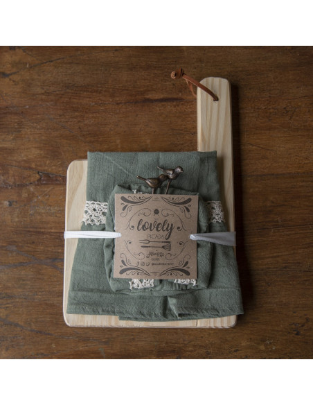 Set de Picada Tusor Volados y 2 Pinches