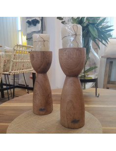 Set x 2 Porta velas - Mini  Nordic  ALTOS -  vela Incl